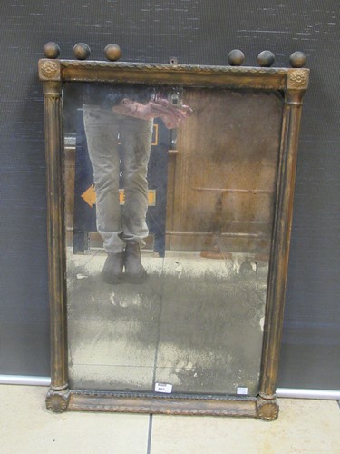 Lot 682 - A 19th century gilt wall mirror, 80 x 52cm
