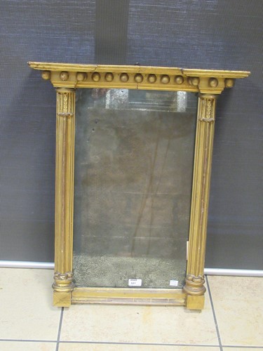 Lot 681 - A Regency giltwood pier mirror, 70 x 57cm