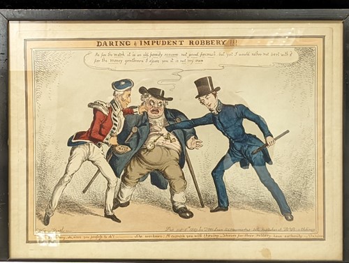 Lot 18 - A group of four hand coloured satirical...