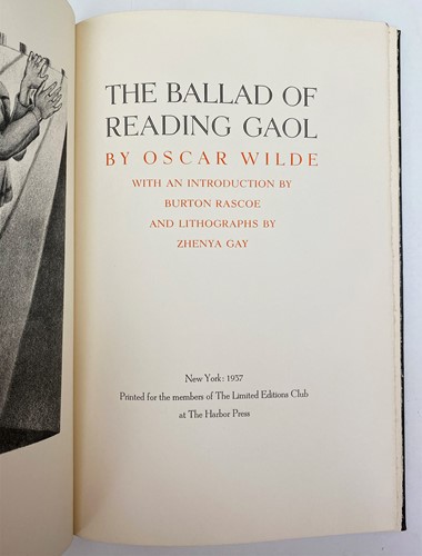 Lot 458 - WILDE (Oscar) The Ballad of Reading Gaol, New...