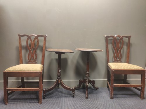 Lot 565 - A Regency mahogany tripod table, another...