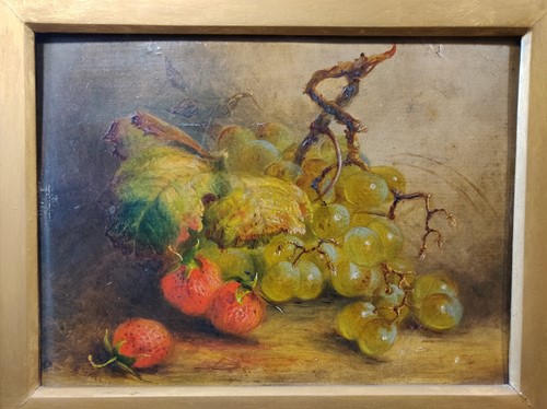 Lot 458 - A pair of still lifes depicting fruit,...