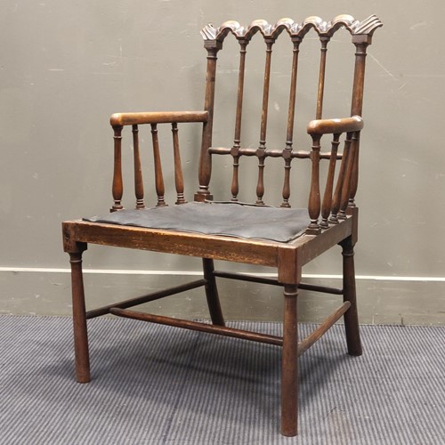 Lot 528 - A 19th century open armchair 86 x 59 x 48cm