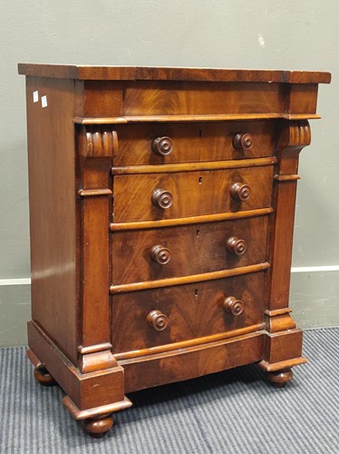 Lot 538 - A miniature mahogany chest of drawers 58 x 45...