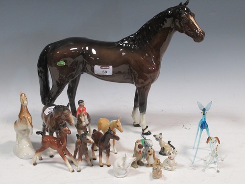 Lot 68 - A large size Beswick horse 31cm high, a small...