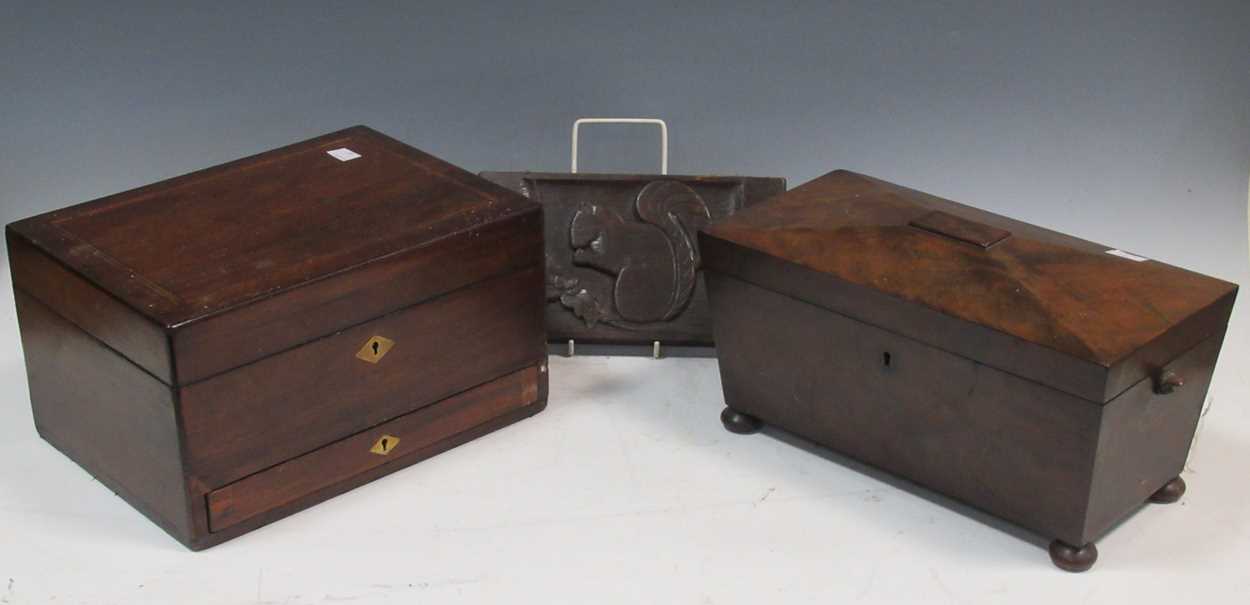 Lot 7 - A 19th rosewood fitted dressing box with...