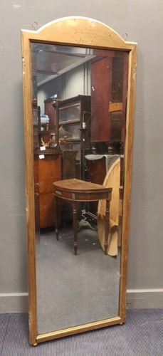 Lot 531 - A gilt wood full-length mirror (converted from...