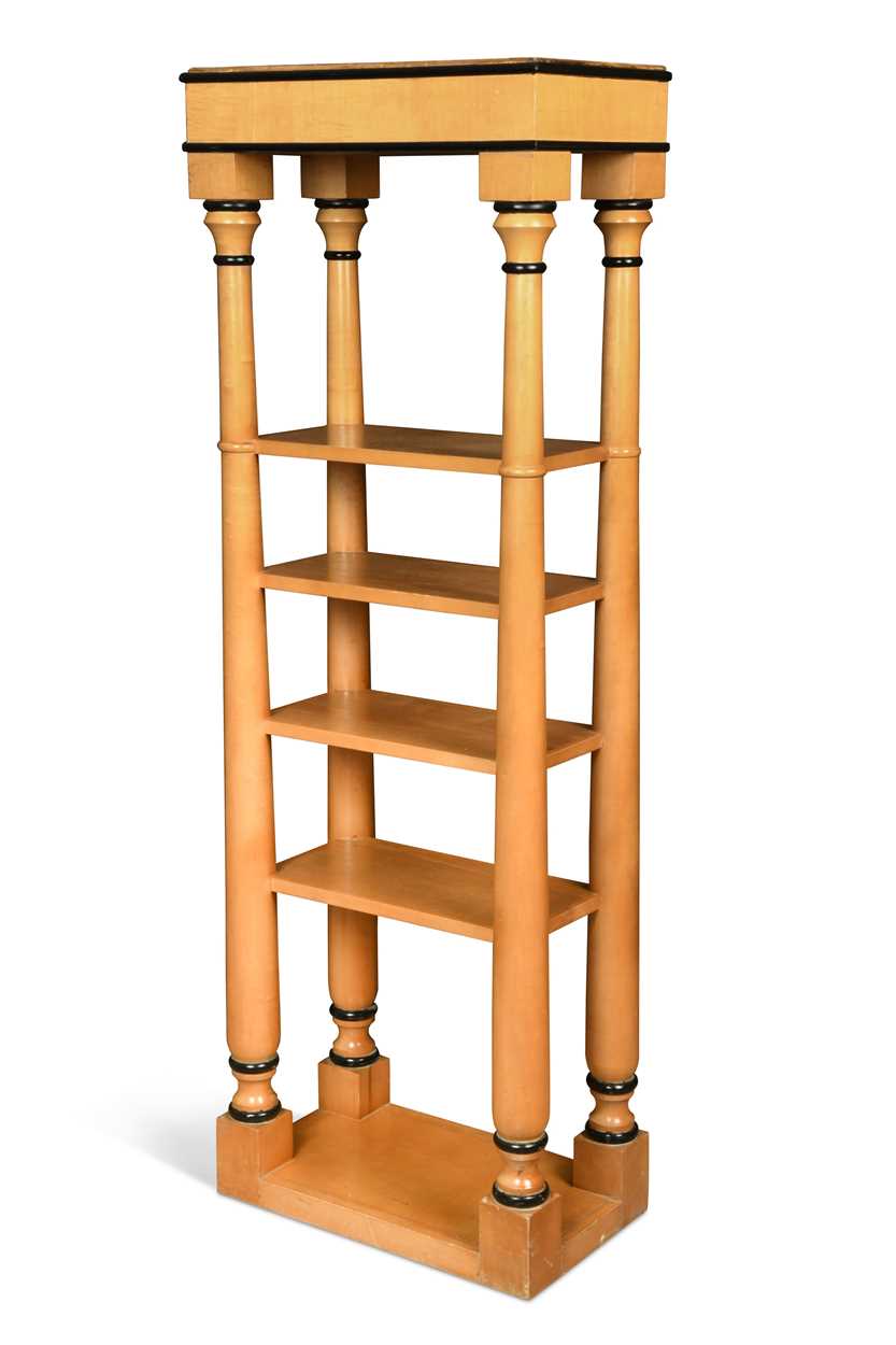 Lot 215 - A free-standing architectural shelving unit in the Biedermeier style