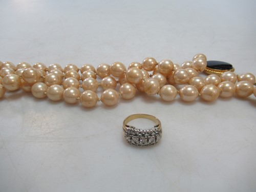 Lot 238 - A diamond set dress ring tested as 18ct gold,...