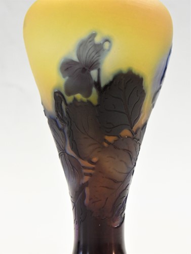 Lot 3 - Emile Gallé (French, 1846-1904), a double overlay cameo glass vase