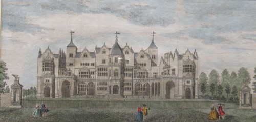 Lot 454 - An 18th century hand coloured etchinf of...