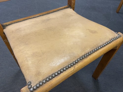 Lot 205 - Alvar Aalto for Finmar, a birch veneered table 91 and six chairs