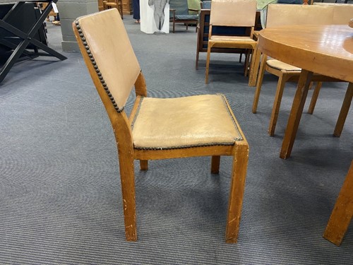 Lot 205 - Alvar Aalto for Finmar, a birch veneered table 91 and six chairs