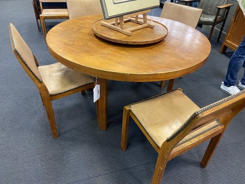 Lot 205 - Alvar Aalto for Finmar, a birch veneered table 91 and six chairs