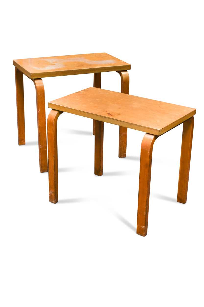 Lot 203 - Alvar Aalto for Finmar, two small bentwood tables