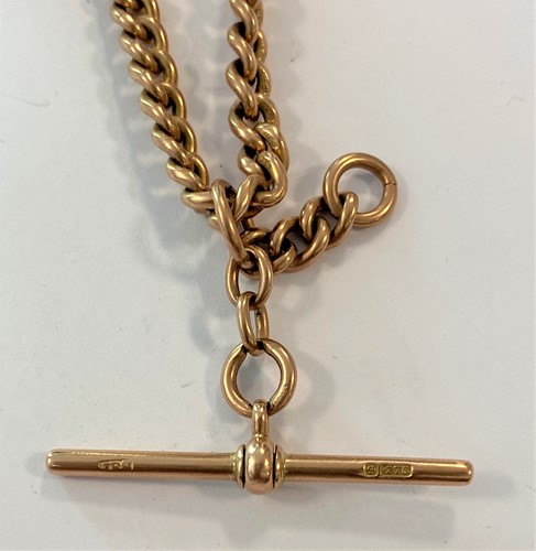 Lot 369 - A Victorian 9ct rose gold  'Albert' watch chain