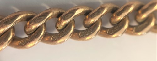 Lot 369 - A Victorian 9ct rose gold  'Albert' watch chain