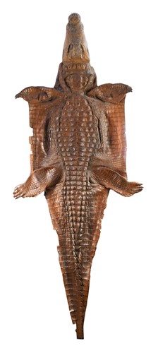 Lot 469 - Mugger Crocodile (Crocodylus palustris), a full skin with head mount