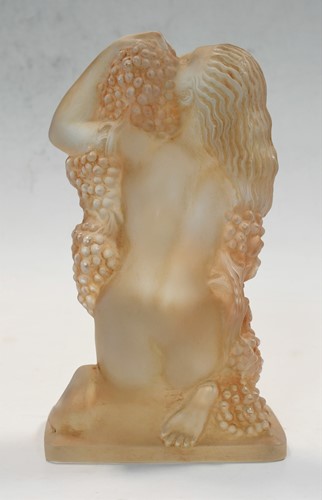 Lot 11 - Automne, an R. Lalique frosted glass figurine, designed 1939