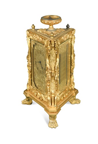 Lot 572 - An ormolu case mantel timepiece, 19th century