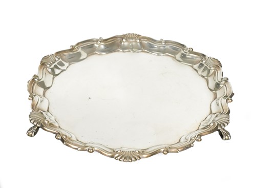 Lot 600 - A Victorian silver salver