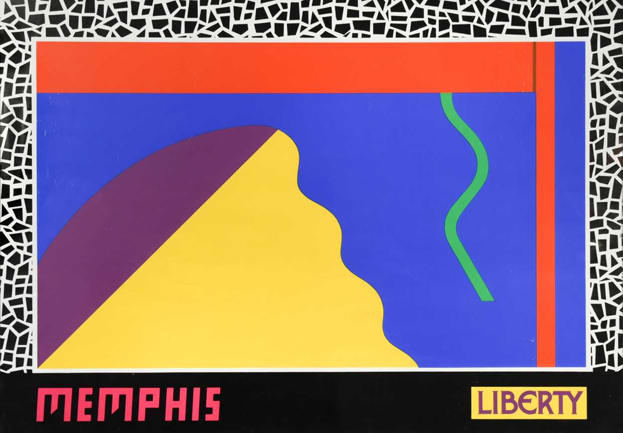 Lot 244 - Memphis Group, a rare original poster for Memphis at Liberty & Co.