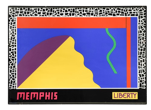 Lot 244 - Memphis Group, a rare original poster for Memphis at Liberty & Co.