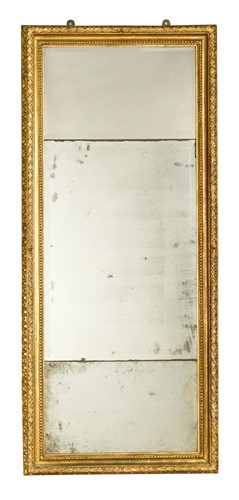 Lot 555 - A gilt and gesso wall mirror, 19th century