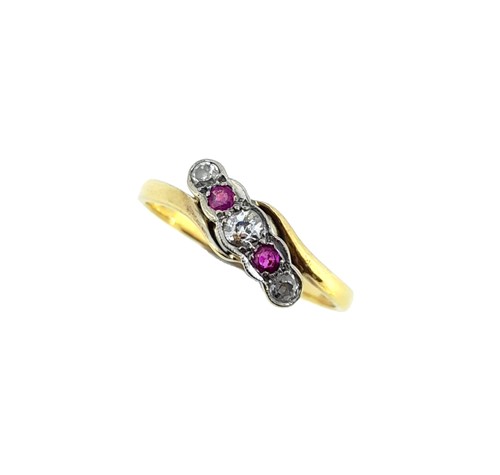 Lot 58 - A ruby and diamond ring