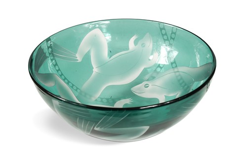 Lot 37 - Ruth Dresman (born 1961), an acid etched bowl