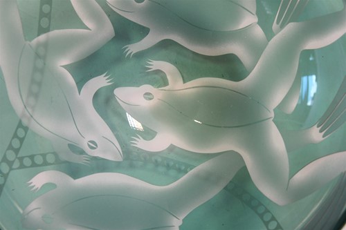 Lot 37 - Ruth Dresman (born 1961), an acid etched bowl