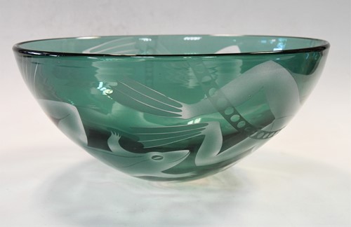 Lot 37 - Ruth Dresman (born 1961), an acid etched bowl