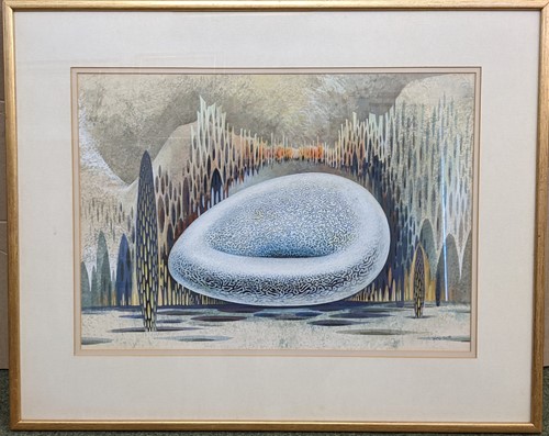 Lot 371 - A collection of four surrealist watercolours...