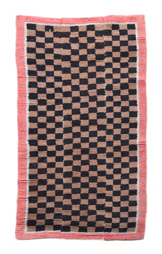 Lot 123 - An early Tibetan Tsukdruk chequerboard woven in three panels