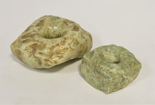 Lot 97 - Two Chinese Han style jade "zong"