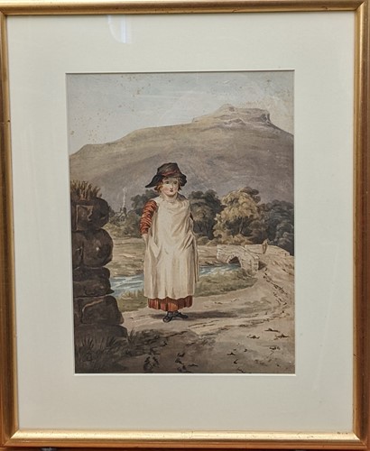 Lot 373 - A collection of 5 figural watercolours and one...
