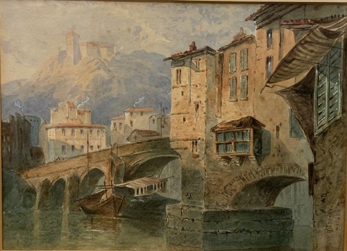 Lot 374 - Thomas Miles Richardson, Continental scene,...