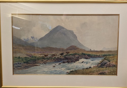 Lot 428 - C Rousse, Boats at quay, signed watercolour,...