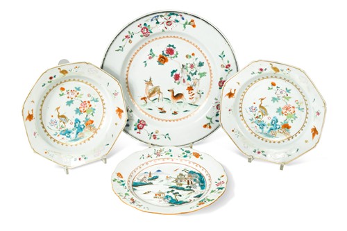 Lot 15 - A group of Chinese export ware, Qianlong, mid-18th century