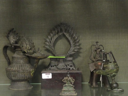 Lot 12 - A 19th century bronze Huindu model the goddess...