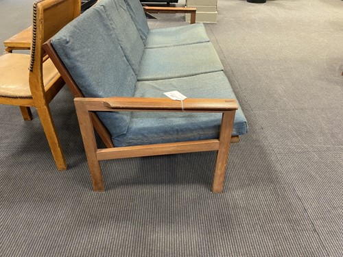 Lot 217 - Illum Wikkelso for Niels Eilersen, a Danish teak Capella sofa and matching armchair, 1960s