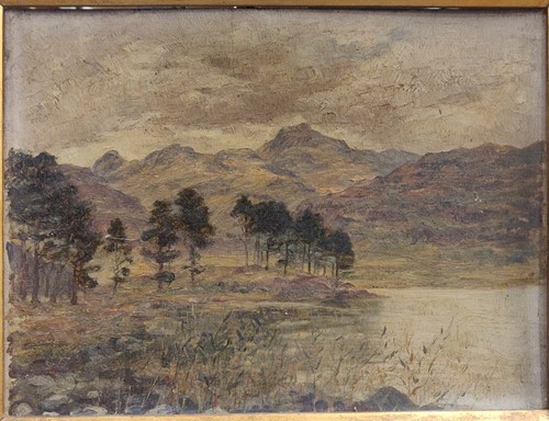 Lot 465 - British School, A Scottish landscape, oil on...