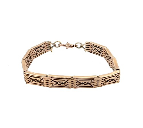 Lot 236 - A fancy articulated bar bracelet