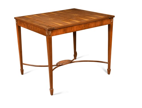 Lot 323 - An inlaid games table, early 20th century