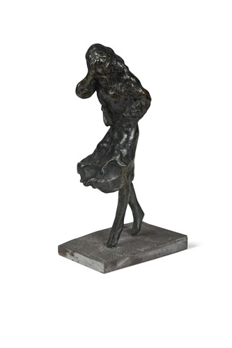 Lot 129 - Sydney Harpley RA (1927-1992), Walking in the Wind, 1982