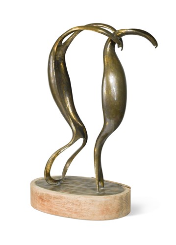 Lot 110 - Eddie O'Neill (20th century), an abstract brass sculpture, 1969