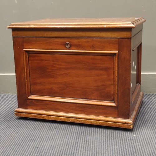 Lot 654 - A late 19th century mahogany paneled storage...