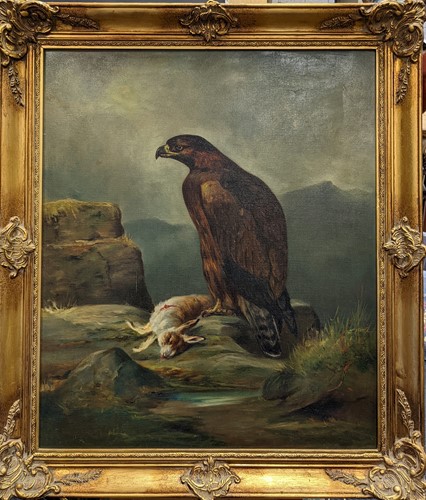Lot 398 - English school circa.1900, an eagle with a...