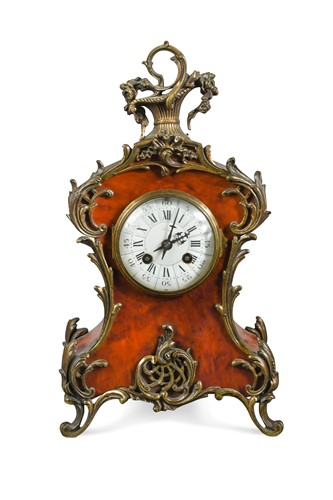 Lot 418 - A French tortoiseshell and gilt metal mounted clock, late 19th or early 20th century