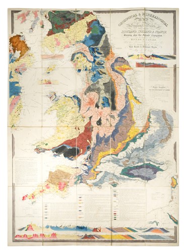 Lot 52 - J A Knipe. Geological and Mineralogical Map of...